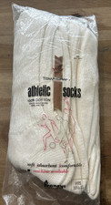 RARE Towncraft 3 PRS VTG ATHLETIC Socks SPUN COTTON 10-1/2 11 REINFORCED HEEL