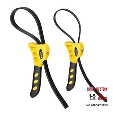 2-Pack Rubber Strap Wrench Set, 4"  6" Oil Filter Wrench and Jar Opener for