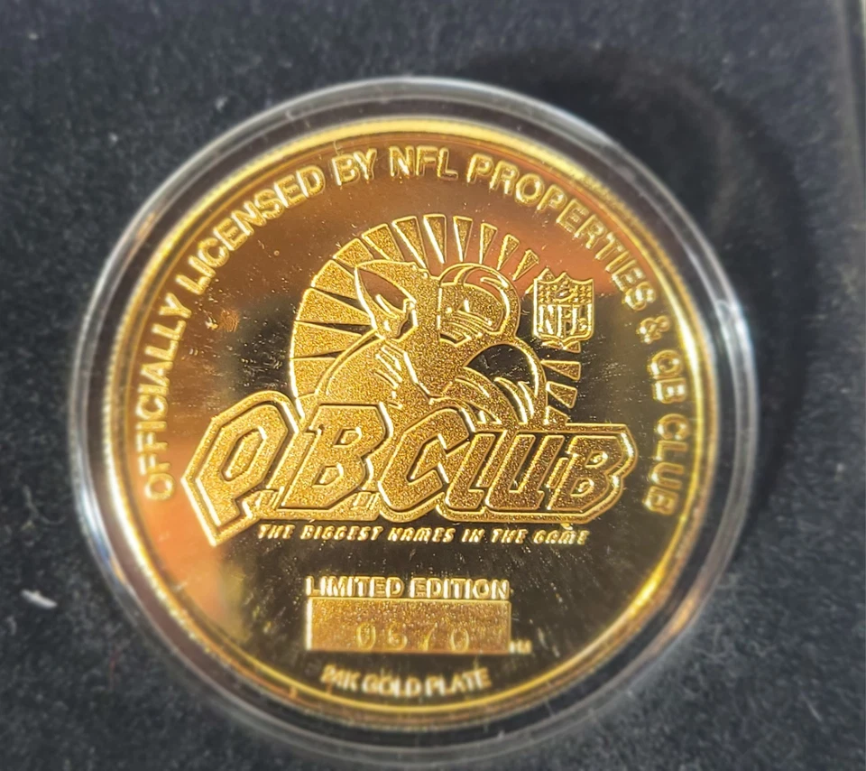 BARRY SANDERS Highland Mint TeleMint 套装镀金薄荷硬币 670/2500 电话卡 — 第 4/4 张图片