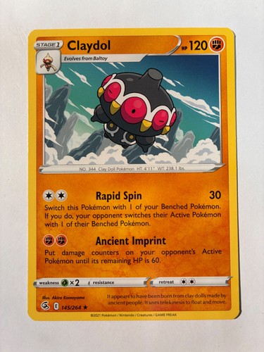 Claydol #145/264 Fusion Strike Rare Pokemon NM