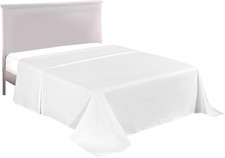 Luxury Twin XL Flat Sheet - 100 Egyptian Cotton 600 Thread Count, Size 70 x ...