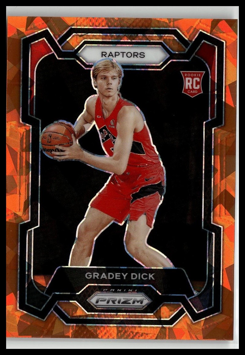 2023-24 Panini Prizm #134 Gradey Dick Prizms Orange Ice