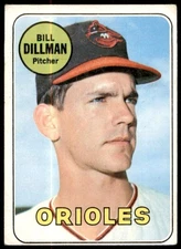 1969 TOPPS BILL DILLMAN 141 VG BASEBALL BALTIMORE ORIOLES