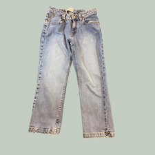Vintage GAP Boot Cut Stretch Capri Jeans Made in USA Blue Denim Size 2 90s