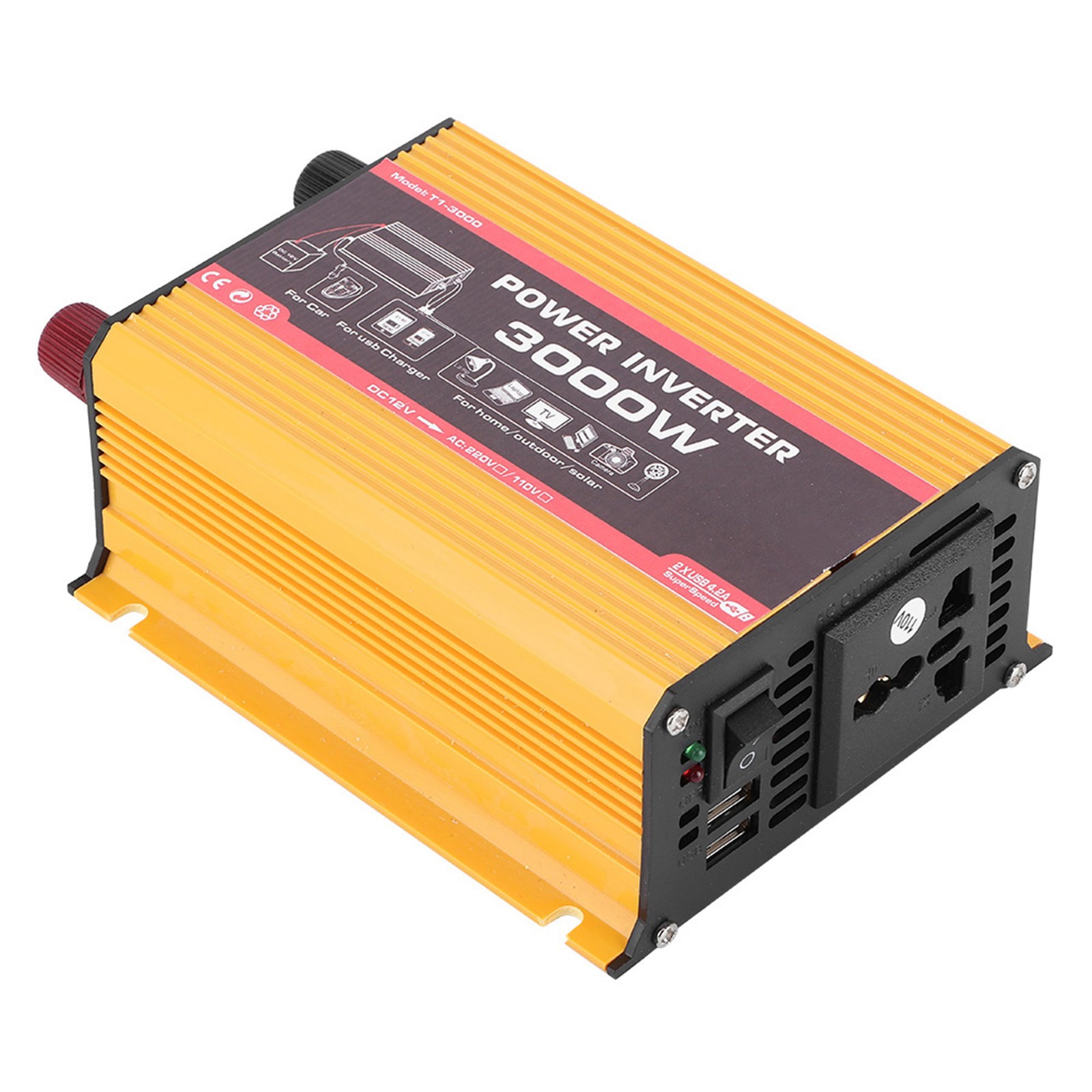 High Efficiency 3000W Car Inverter For Electronic Devices Easy To Use