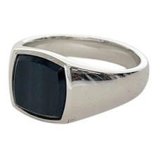 Tom Wood Kay Ring Blue Hawk Eye Signet Ring 925 101223-60 60 Silver 251124 Men