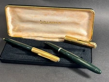 NOS PARKER 51 AEROMETRIC FOUNTAIN PEN + BP SET FOREST GREEN ARGENTINA (BFP607)