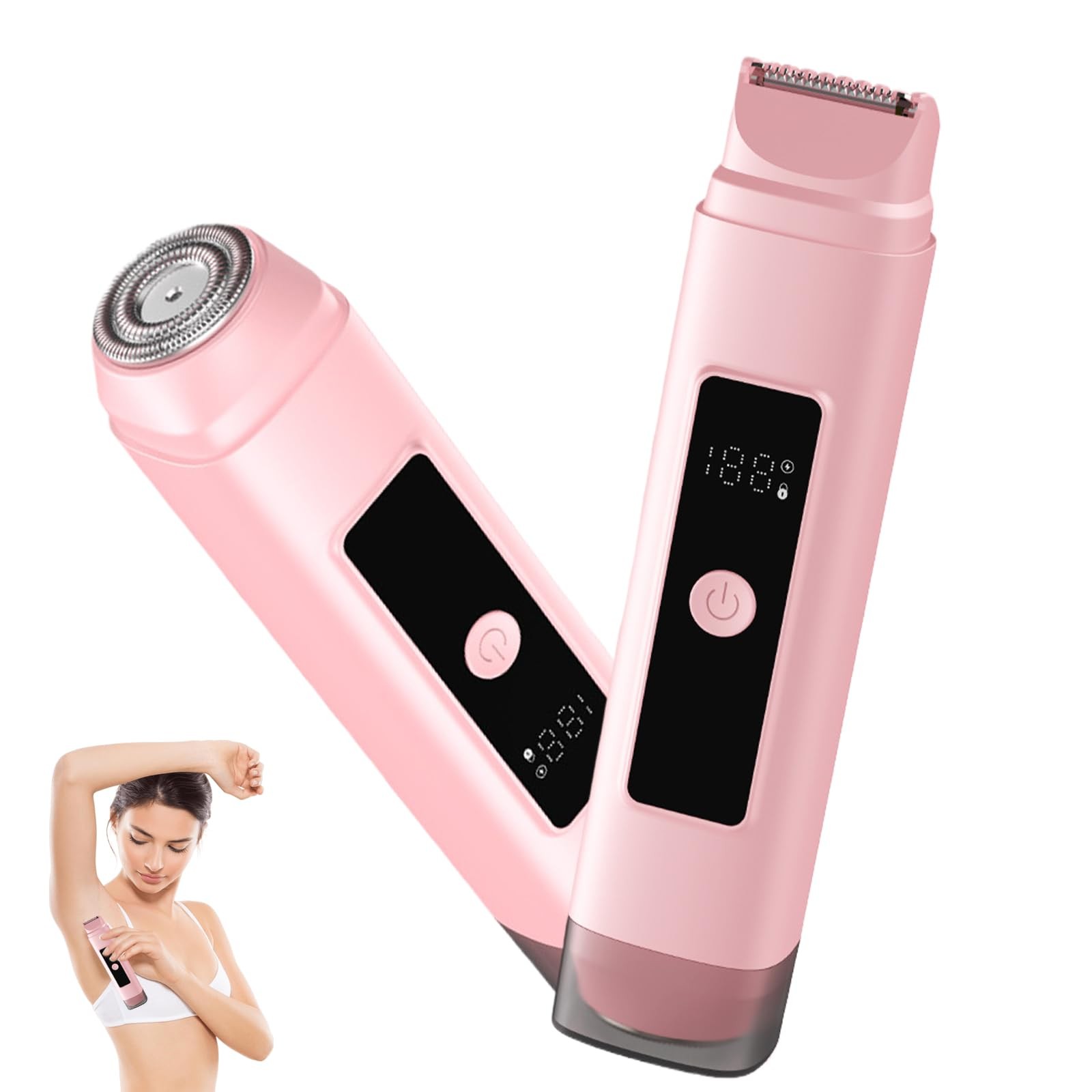 Rasoir intime femme 2 en 1 rasoir électrique rechargeable USB-C tondeuse bikini