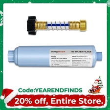 KingRVer RV Inline Hose Water Filter for 3/4" Garden Hose, RV, Camper
