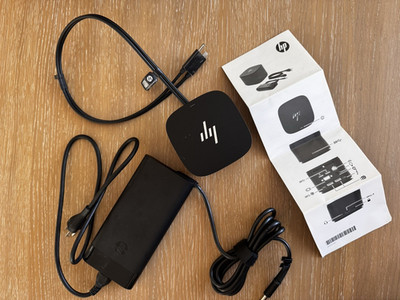 HP USB-C Docking Station Black w/ USB 3.0 DisplayPort VGA RJ-45 No Box