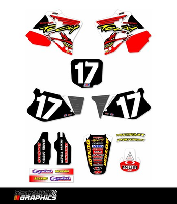 #ad 1996 HONDA OF TROY TEAM GRAPHICS CR125 CR250 1995 1996 SX MX CUSTOM DECALS AU $325.00