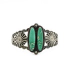 Southwest Sterling Fred Harvey Era Turquoise Cuffs & Rings Lot of 4 #S5621-2 — photo 4