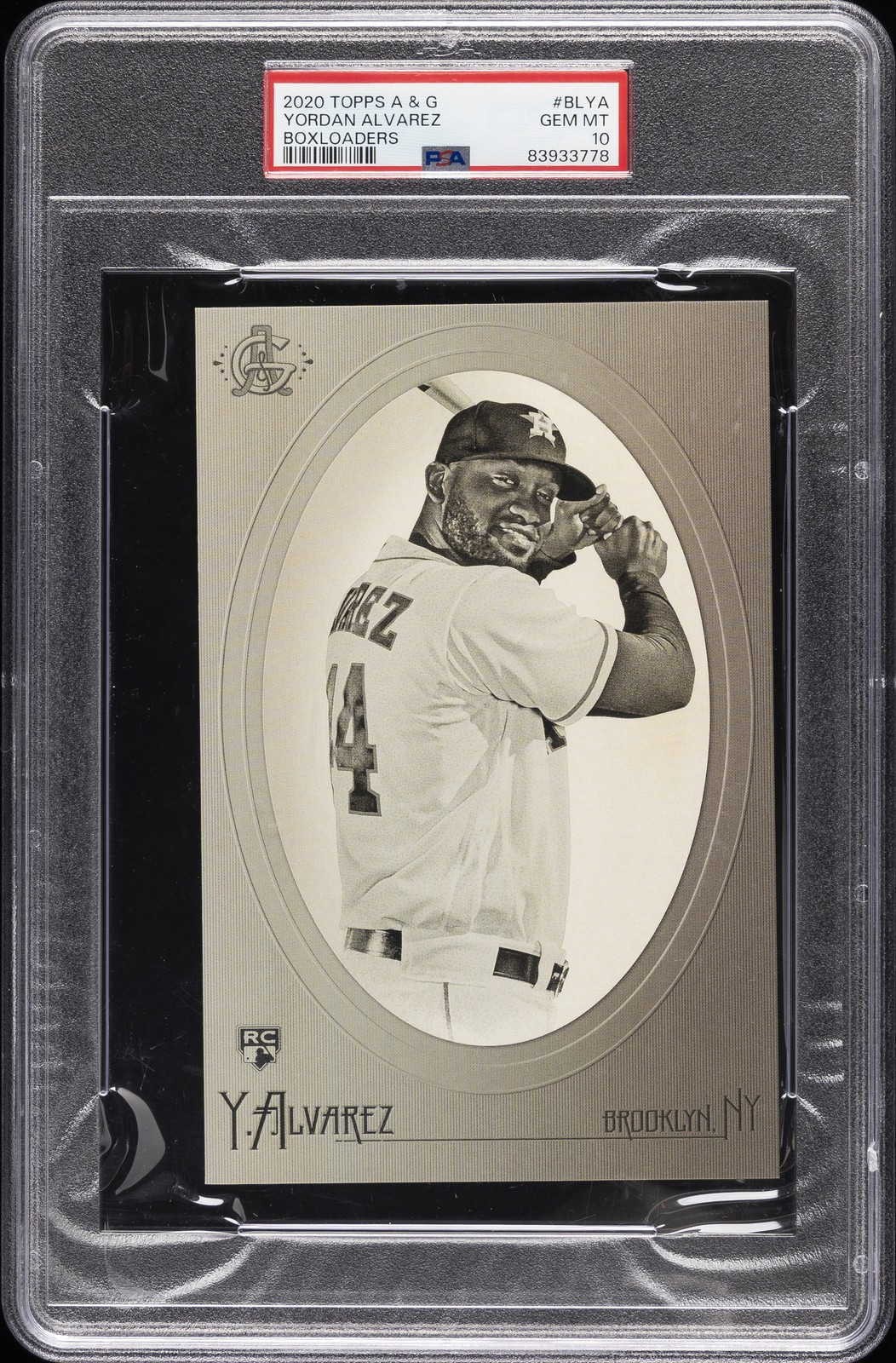 2020 TOPPS ALLEN & GINTER BOXLOADERS #BLYA YORDAN ALVAREZ ROOKIE RC PSA 10 view 1
