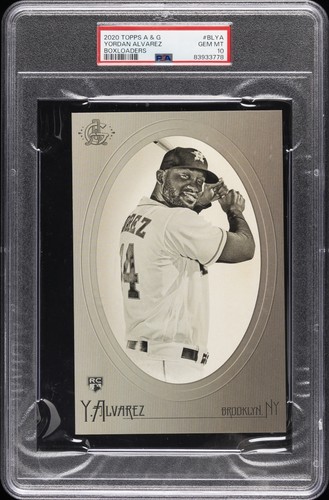 2020 TOPPS ALLEN & GINTER BOXLOADERS #BLYA YORDAN ALVAREZ ROOKIE RC PSA 10