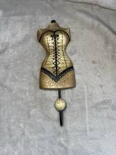 Kimberly Poloson Linens N Things 8" Beige Vintage Sewing French Corset Wall Hook