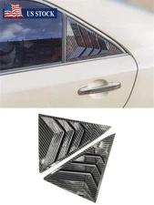 Rear Side Window Quarter Louver Cover For 2012-17 Toyota Camry Carbon Fiber Look