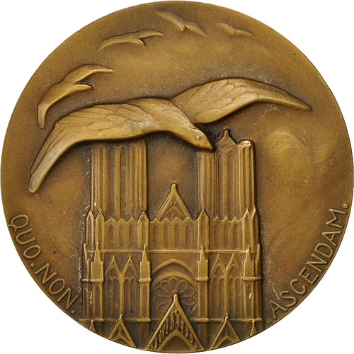[#551931] Frankrijk, Medaille, Congrès International d'Aviation, Reims, 1929, Be - Afbeelding 1 van 2