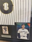 SHOHEI OHTANI SAMURAI JAPAN FRAMED JERSEY W AUTO REPRINT CARD DODGERS LQQK — photo 4