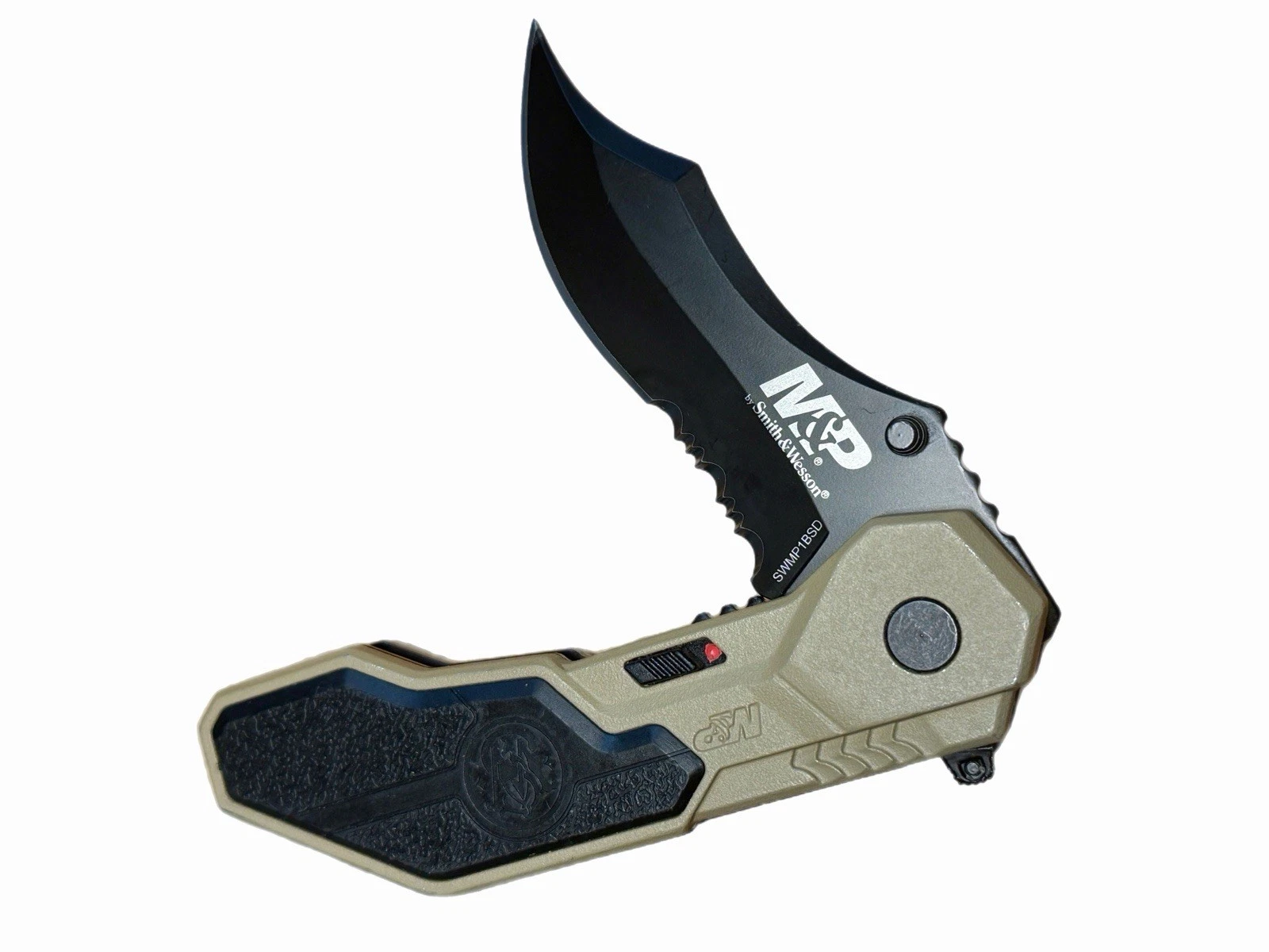 Smith & Wesson M&P SWMP1BSD Assist Open, Part-Serrated, Clip Point, Liner Lock