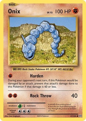 Onix 61/108 XY - Evolutions LP-NM Pokemon TCG