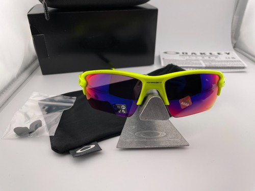 OAKLEY FLAK 2.0 XL NEON TENNIS BALL YELLOW WITH PRIZM ROAD SUNGLASSES OO9188-H1 - Picture 6 of 11