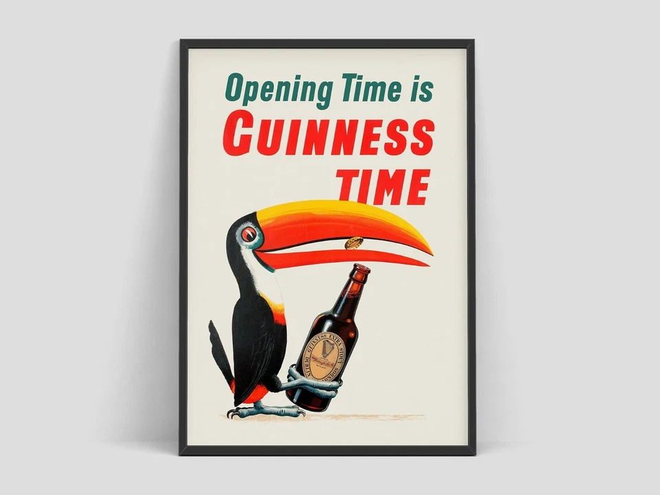 Conjunto de 3 cervejas Guinness publicidade retrô vintage impressão de arte de parede. Ótima decoração - Imagem 2 de 4