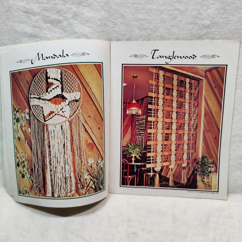 Raro 1977 De Colección MACRAMÉ COLGARLO TODOS Proyectos de Decoración del Hogar - Libro de Juliano # 4 Foto 4 de 4