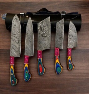 Couteau de cuisine en acier forgé à la main personnalisé avec sac à roulettes