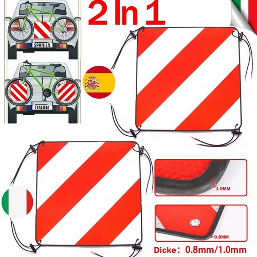 2 In 1 Warntafeln Warntafel 50 X 50 cm Rot-Weiß Italien und Spanien Aluminium DE - Bild 2 von 19