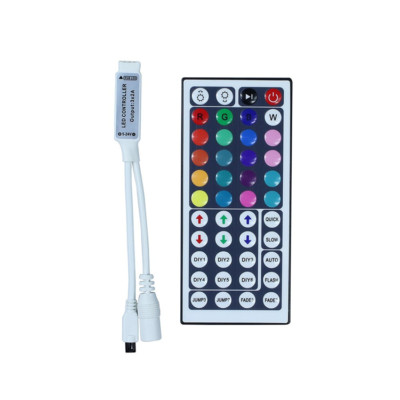 Mini 44 Tasten IR RGB LED Streifen Controller mit Fernbedienung DC 12V 6A SMD3528 5050 Func