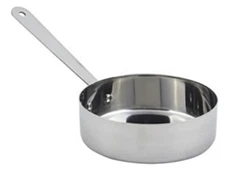 6- Bon Chef 11oz. Stainless Single Serve Side Pans 60033 - 4.75" x 1.5" x 4.5"
