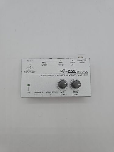 Behringer MA400 MICROMON Miniature Monitor Headphone Amplifier, Microphone input