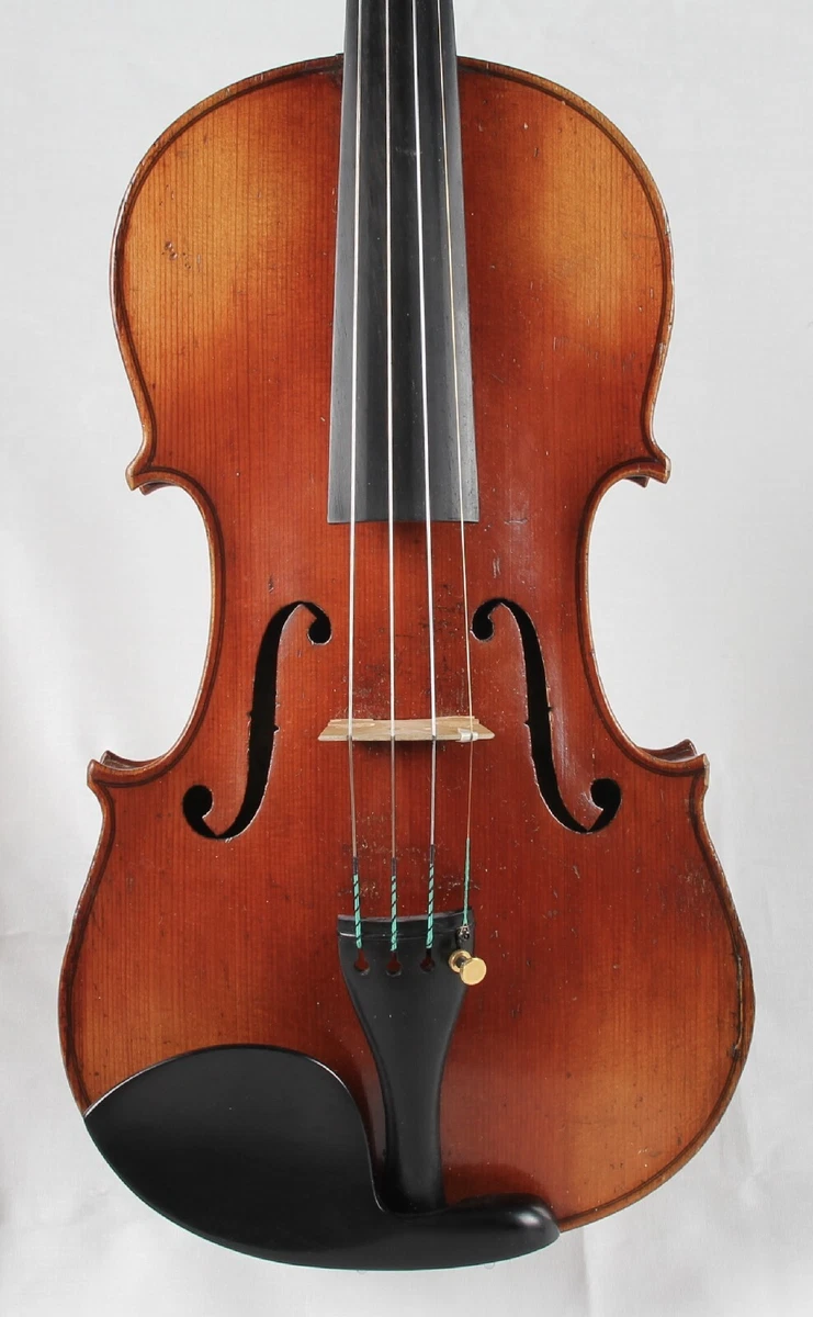Restored 4 4 Violin German Made Stradivari Model Stamped