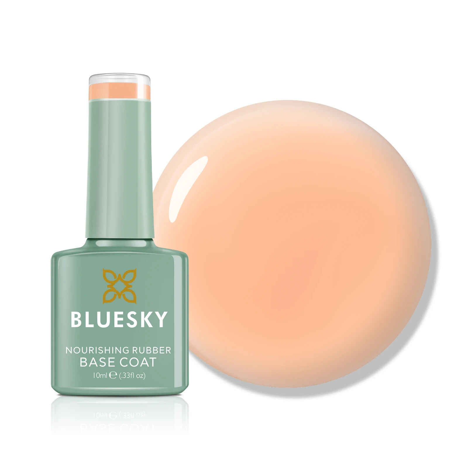 Bluesky Rubber Base Coat 10ml - Citrus Breeze - BNR05 Base Gel for Nails