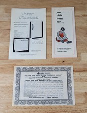 Vintage Amana Food Freezer INSTRUCTIONS - CERTIFICATE -