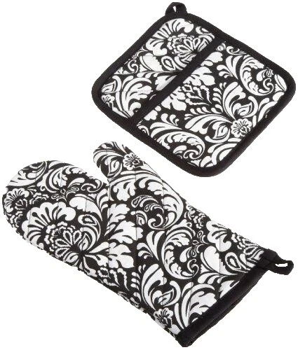 Lace Abstract Oven Mitts and Potholders