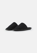 NEW kate spade new york dove velvet slipper slip on in Black Glitter, Size 6 NIB
