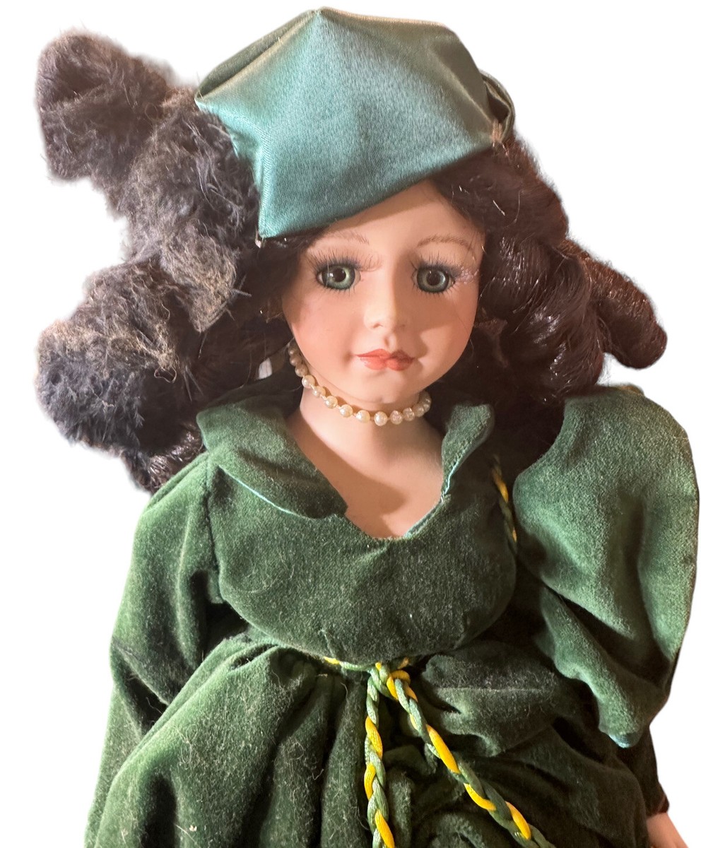 Scarlett OHara Porcelain Doll Green Dress Gone With The Wind