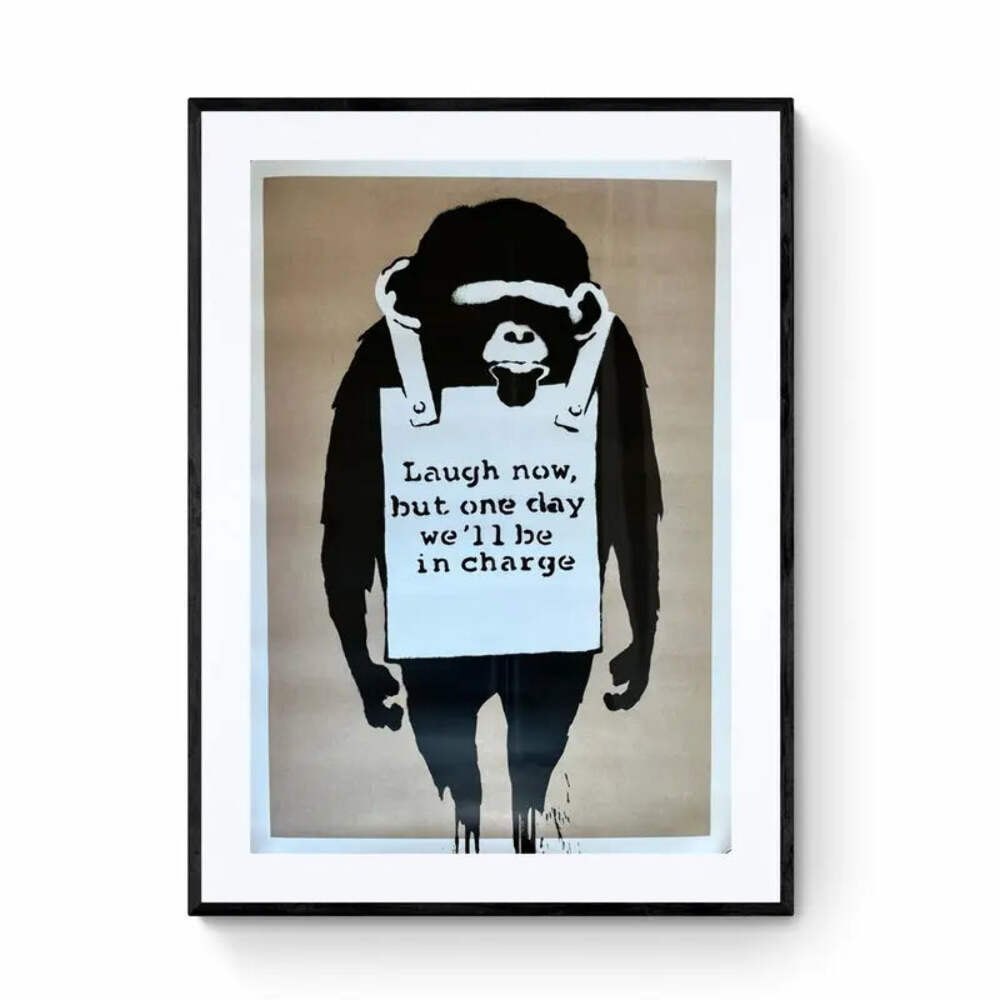 Banksy Laugh Now Poster Officiel Papier Mat Supérieur Édition Collector