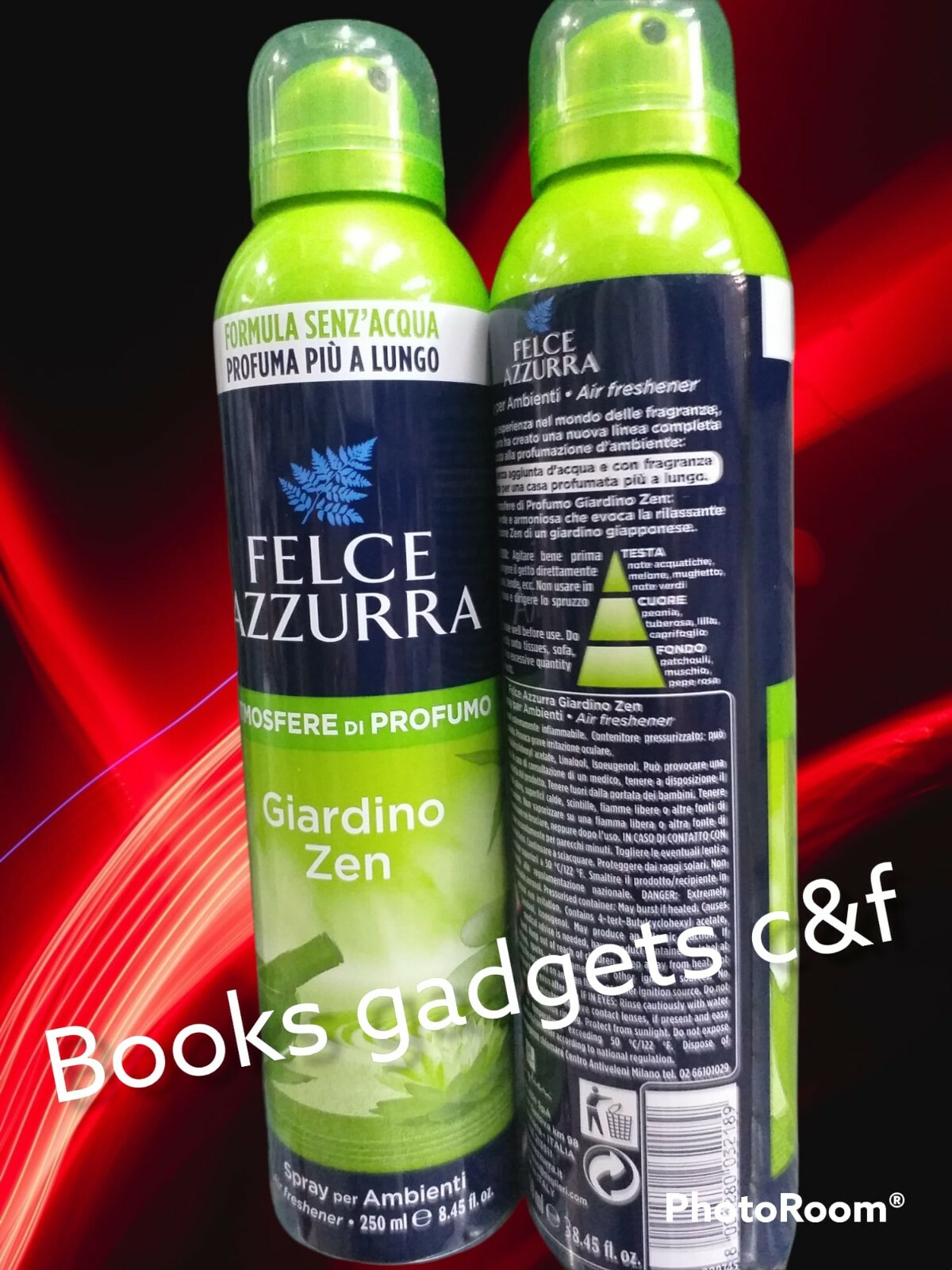 7 Pezzi Felce Azzurra Spray Profumo Deodorante per Ambienti Giardino Zen 250ml