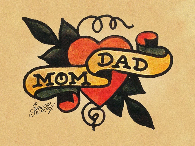 Sailor Jerry Mom Heart Tattoo