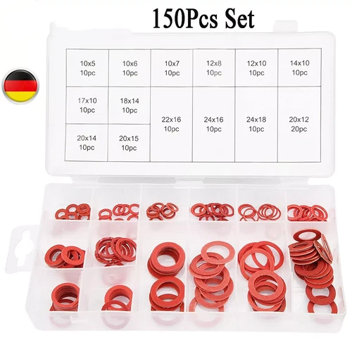 Sanitär Dichtungsringe Faserringe Sortiment 150 teilig Fiber Fiberringe Dichtung - Bild 1 von 2