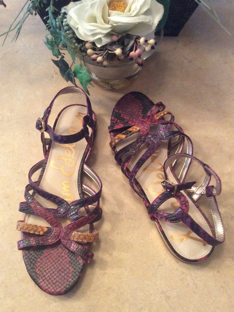 Sam Edelman Women's Multicolor Flat Open Toe Sandal Size 9M