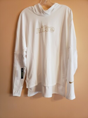 gold white nike hoodie