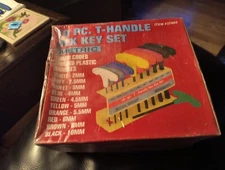 (METRIC) 10 PC. T-HANDLE COLOR CODED HEX KEY  SET Item # 37862