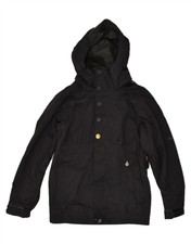 Volcom Womens Hooded Windbreaker Jacket Uk 38 Medium Black Nylon Bo00