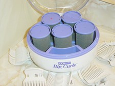 Conair Big Curls 5 LARGE JUMBO Velvet Hot Rollers W/ Clips -gentle to your hair