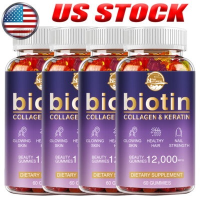 Biotin Collagen & Keratin Capsule 12000mcg - Hair Skin Nails Bone & Joint Health