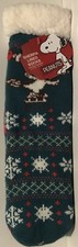 Peanuts Sherpa Lined Socks Snoopy One Size Fits Soft Non-Slip Green Winter