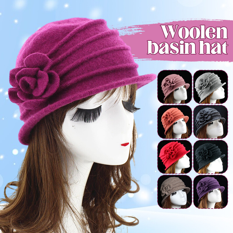 Woolen Basin Hat Autumn And Winter Women's Hats Elegant Hat Woolen Beanies Beret